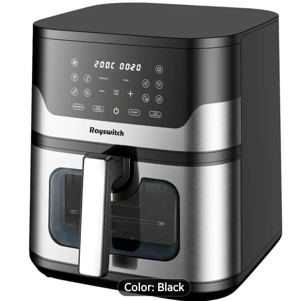 Rayswitch 8.5L Air Fryer Oven – 10-in-1 Family Multi Cooker | 1700W, Digital Display, Non-Stick Basket & View Window | Healthy Oil-Free Cooking (SA Plug)