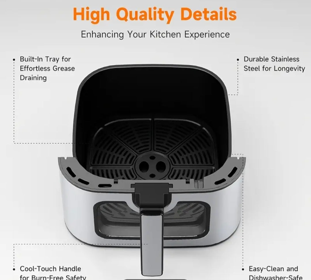 Rayswitch 8.5L Air Fryer Oven – 10-in-1 Family Multi Cooker | 1700W, Digital Display, Non-Stick Basket & View Window | Healthy Oil-Free Cooking (SA Plug)